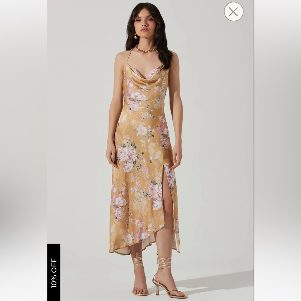 GAIA FLORAL MIDI DRESS